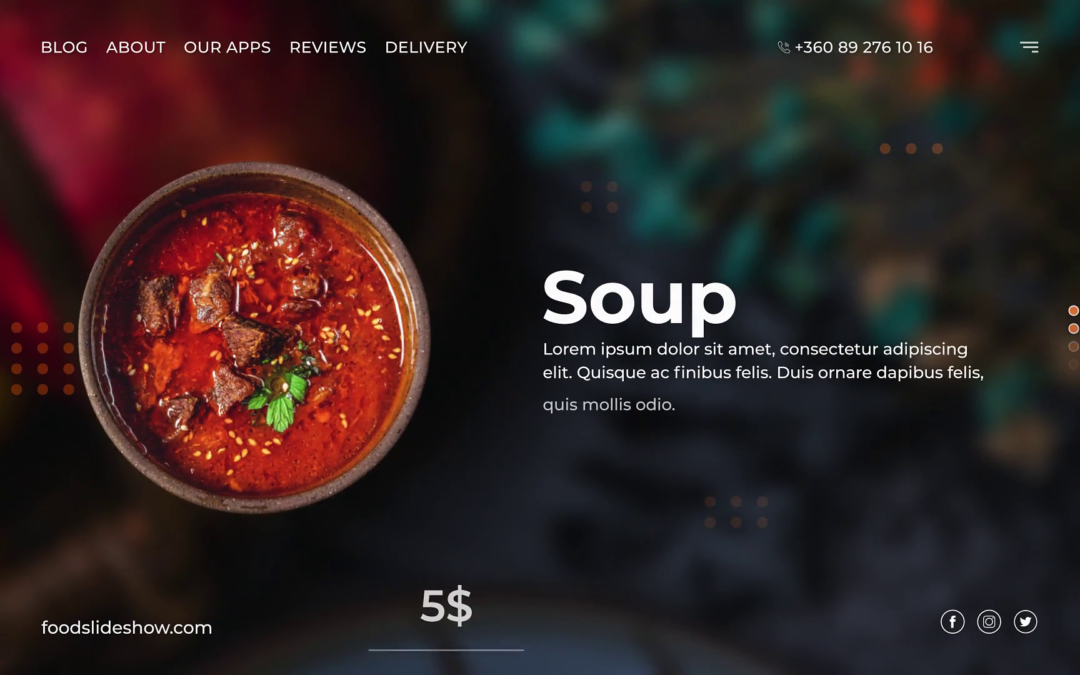 Food Slideshow Template Premiere Pro free