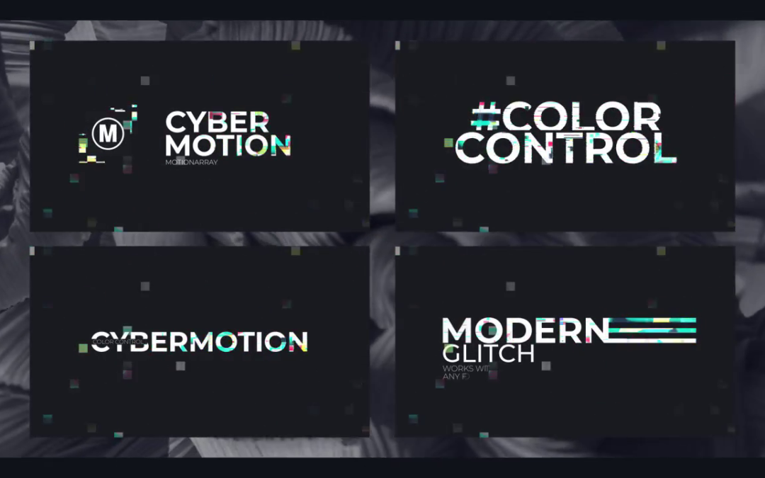 Glitch Titles After Effects Template free