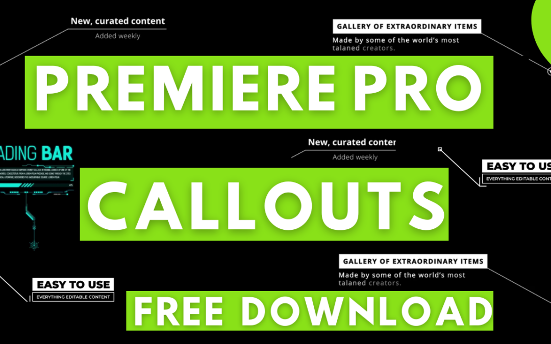 Premiere Pro Callout Titles | Free Callouts Pack